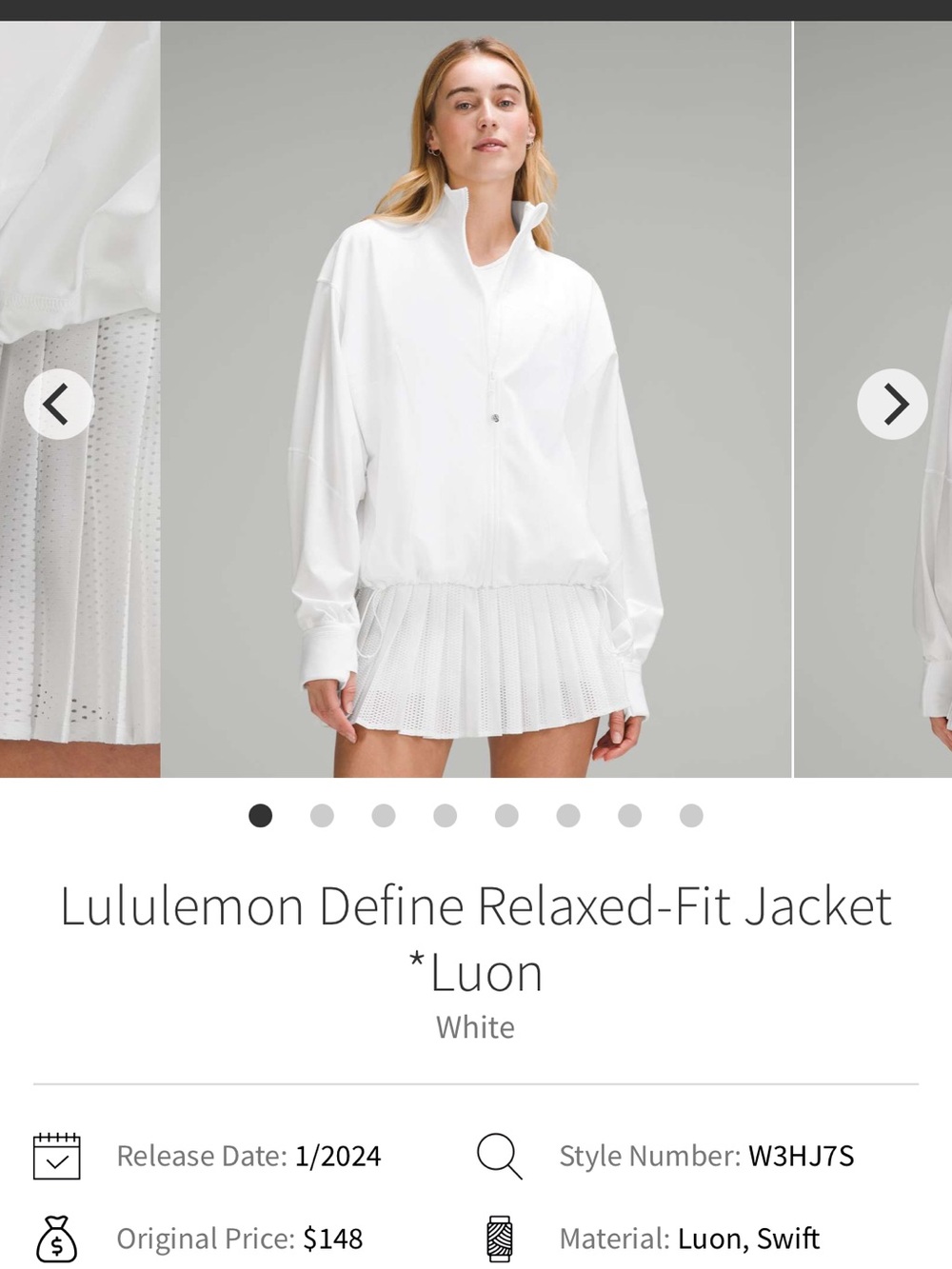 lululemon athletica White Relaxed-Fit Define Jacket 12 - Picture 2 of 4